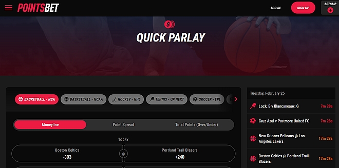 PointsBet Quick Parlay